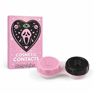 Cosmetic Contacts Applicator Case - Pink & Black and more colors Design with Many Styles for Easy Application. Aplicador+contactos+ estuche