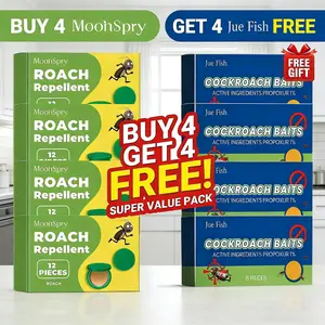 MoonSpry Roach Repellent Gel Bait – Buy 4 Get 4 Free, Mess‑Free Application for Consistent Roach Control Support