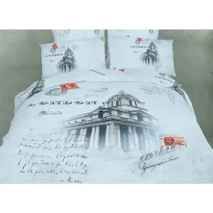 212 MAIN Dolce DM496T 4-Piece Reversible Soft Cotton Twin Size Decorative Bedding Set - Includes Duvet Cover & Soft Bedding Bed Sheet Set, Soft Bedding Set