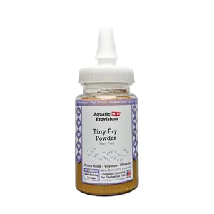 Tiny Fry Powder Fish Food, Very Fine for breeding and feeding baby fish 1.76 oz Easy to Feed bottle
