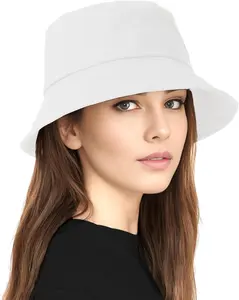 Unisex Bucket Hat for Women Men Cotton Summer Sun Beach Hat, Denim Packable Fisherman Cap for Casual, Trips, Sports