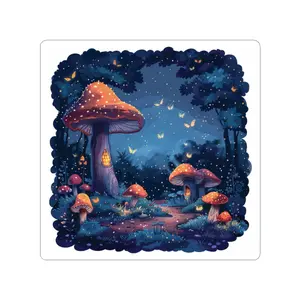 Toadstool Sticker, Enchanted Forest Mushroom Decal, Magical Woodland Kiss-Cut, Fairy Tale Laptop Decal, Nature Lover Planner Sticker