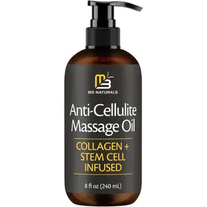 Firming Body Massage Oil with Collagen & Stem Cell – Helps Smooth the Appearance of Cellulite & Improve Skin Texture – Refreshing Aromatherapy Body Oil for Legs & Full Body – 8 Fl Oz by M3