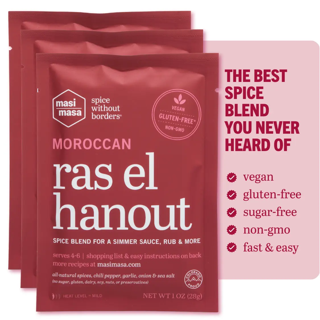 Premium Moroccan Ras El Hanout Spice Blend - Middle Eastern Flavor Seasoning for Easy Meal Preparation