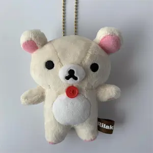Rilakkuma Korilakkuma Bear Plush Keychain Keyring Ball Chain Kawaii Cute Bag Keychains Mascot Keyholder Girls Toys