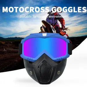 Dustproof off-road motorcycle goggles, adjustable motorcycle protective eyewear, breathable full-face protective motorcycle and ATV mask.