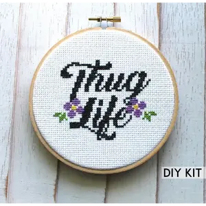 Thug Life Cross Stitch Kit