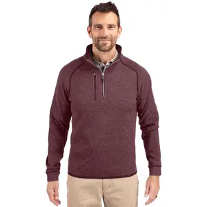 Cutter & Buck Mainsail Sweater-Knit Mens Half Zip Pullover Jacket