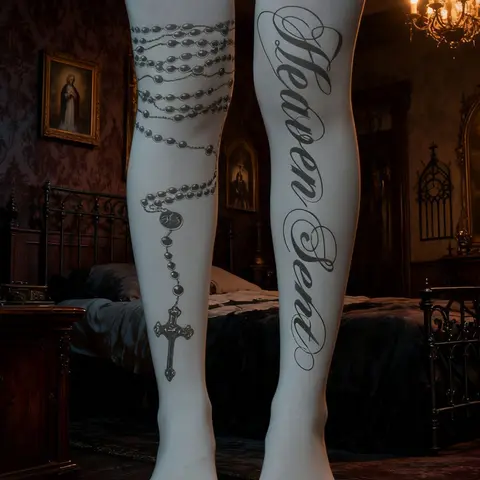 Y2K Gothic Style Knee High Socks for Women, Emo Fashion Harajuku Cosplay Sexy Shoopy Stockings, Tight Fit Long Socks, Vintage Style Socks