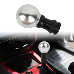 Brand New Universal JDM Silver Round Ball Aluminum Automatic Gear Shift Knob Shifter