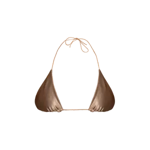 Barely There Satin Triangle Top - Bronze
