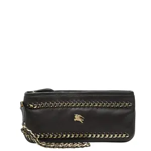 Pre-owned BURBERRY Calfskin Small Leather Goods Calf Leather Pouch