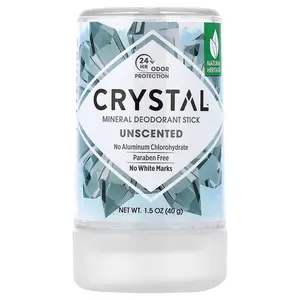 CRYSTAL Mineral Deodorant Stick, Unscented, 1.5 oz (40 g)