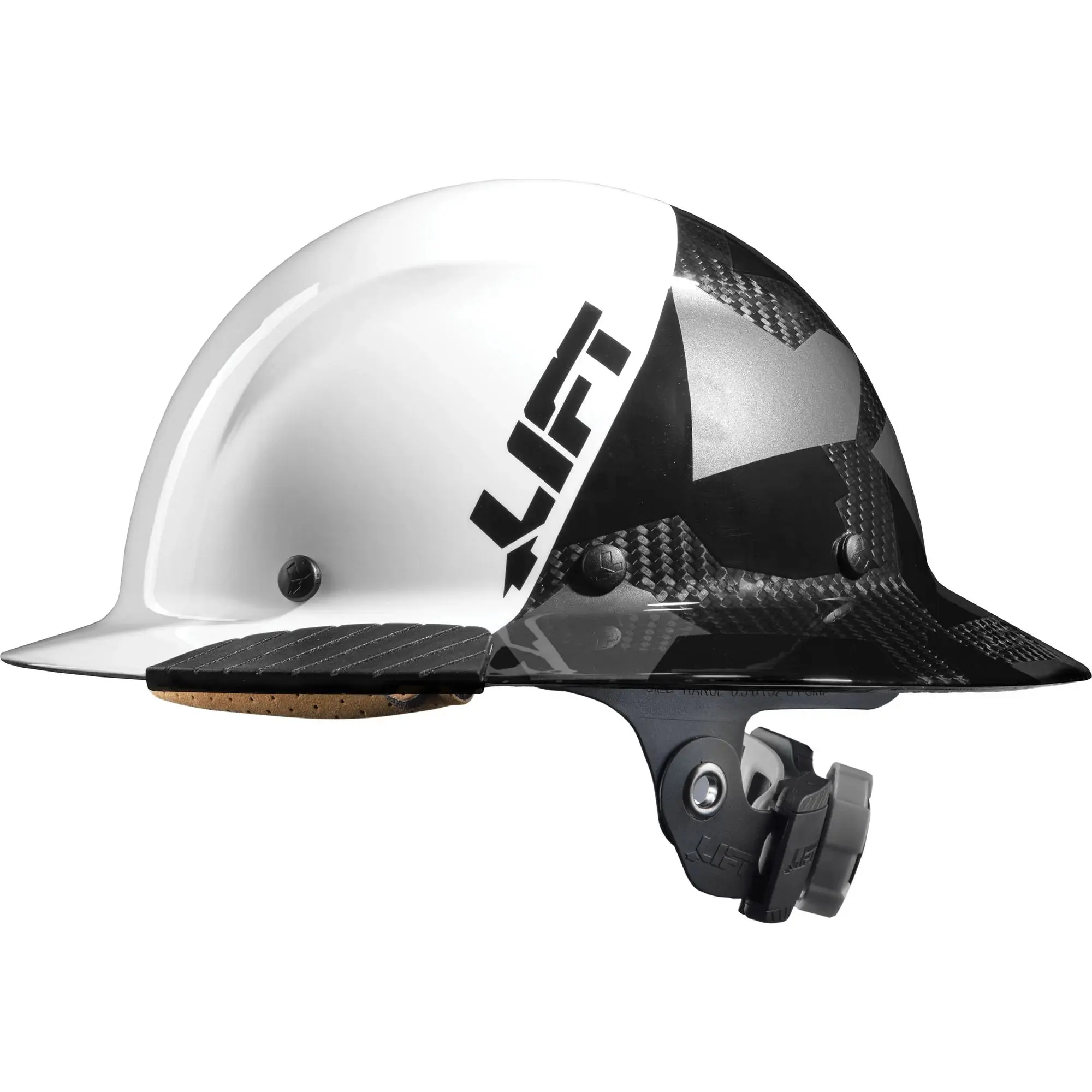 Lift Safety Dax Full Brim - 50/50 White Camo Carbon Fiber Hard Hat
