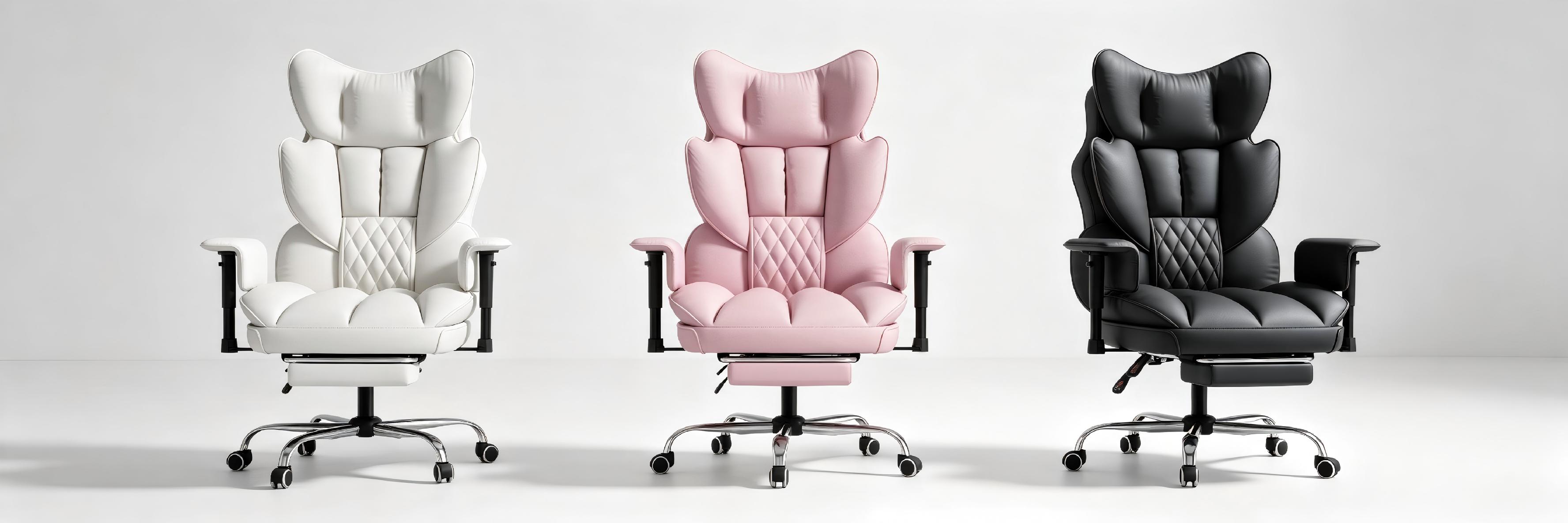 【With my Puppy!!】Mr IRONSTONE Big and Tall Ergonomic Reclining Office Chair, 350LBS Gaming Desk Chair with Retractable Footrest & Adjustable Armrests, 135° Recline, Wide Cloud Comfort Cushion Eases Lower Back Pain Home Office Baby Pink 【With my Puppy!!】Mr IRONSTONE Big and Tall Ergonomic Reclining Office Chair, 350LBS Gaming Desk Chair with Retractable Footrest & Adjustable Armrests, 135° Recline, Wide Cloud Comfort Cushion Eases Lower Back Pain Home Office Baby Pink
