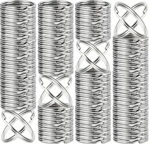 100pcs Key Ring - Metal Key Chain Ring for Keychain of Home Car School Office DIY Crafts Dog and Other Split Keychain Attachment 1 Inch