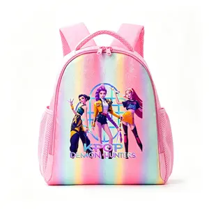 【New】1pc Kpop Girl rainbow-colored women's backpack, zipper closure, stylish and versatile, suitable for students going to school, campus activities, travel and other occasions.