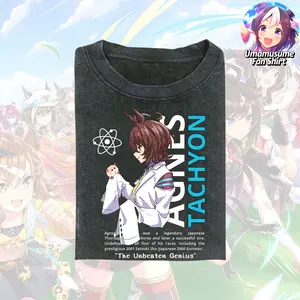 [Uma Musume Fan Shirt] Vintage "Mad Scientist" Agnes Tachyon - Uma Musume Comfort Color Shirt, Uma Musume Graphic Tee, Manga Style Shirt, Horse Girl Graphic Shirt, Y2K Gaming Shirt, Gift for Men, Crew Neck Shirt, Trending Shirt