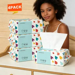 Disposable Face Towels,1/2/4Packs Face Towelettes for Washing & Drying, Lightweight Soft Dry Wipes Facial Tissue for Travel, Camping, Home Hand Wipes and Other Outdoor Activities Use, Napkin，Korean Facial Cleansing Cloths, Soft Thick Tissues