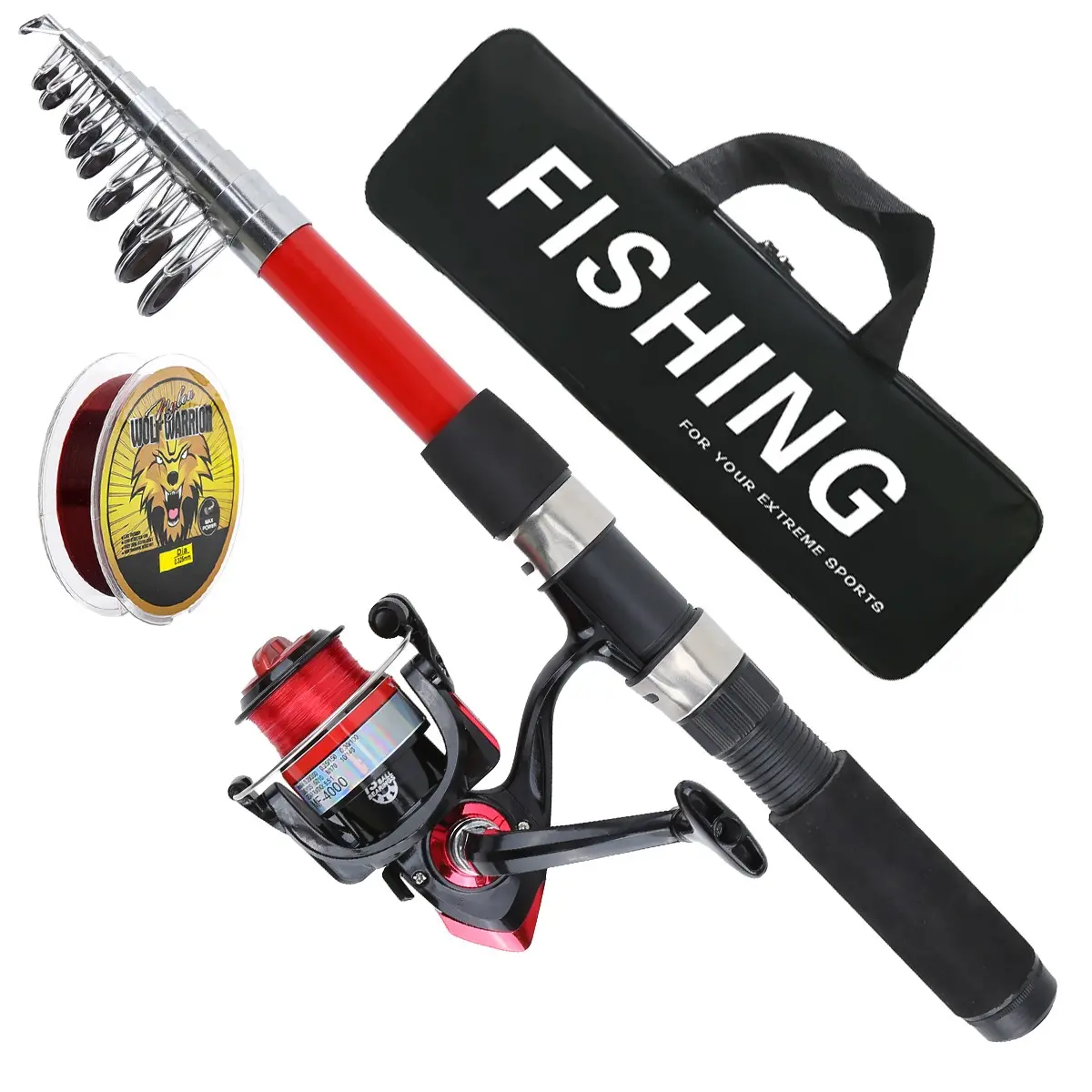 3.6m/11.81ft Fishing Rod and Reel Combo Set, Pre-Loaded Spinning Reel, Extra Fishing Line, Portable Storage Bag, Easy Casting, Stable Catching, Telescopic Fishing Rod, Fishing Equipment