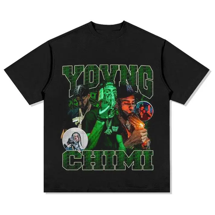 Yovngchimi 2020s Latin Trap Urban Music Vintage Shirt HY7188