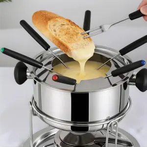 10 pieces set Versatile Use Stainless Steel Mini Sauce Pots Set, Cookware Stainless Steel, Cheese & Chocolate Melter, Compact Design for Storage, Outdoor Activities, Parties