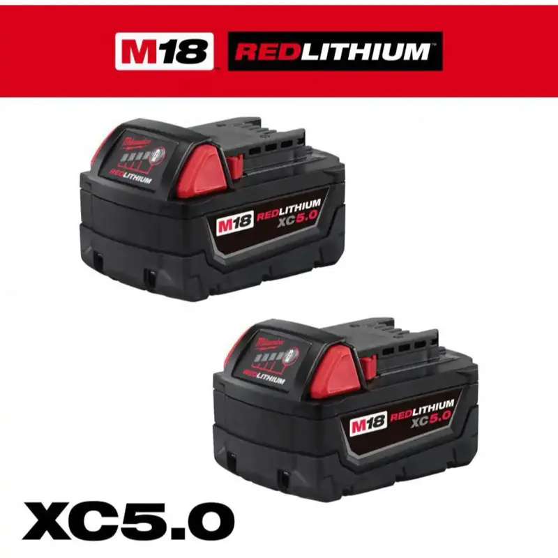 Milwaukee M18 18-Volt Lithium-Ion XC Extended Capacity 5.0 Ah Battery Pack (2-Pack)