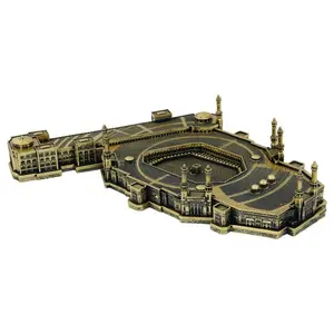 Islamic Table Decor Kaba Al Masjid Al Haram Mecca Replica Gold 1754