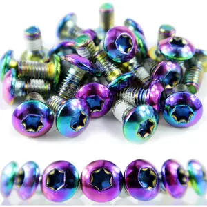 25Pcs M5 x 10mm T25 Bike Disc Brake Rotor Screws for Road Bike Mountain Bike
