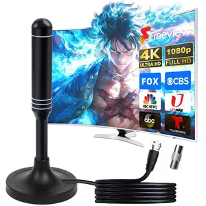 2026 Indoor HD Digital TV Antenna, 50 Mile Long Range Reception, Supports 720p 1080P 4K 8k, Includes 10 Foot Coaxial Cable
