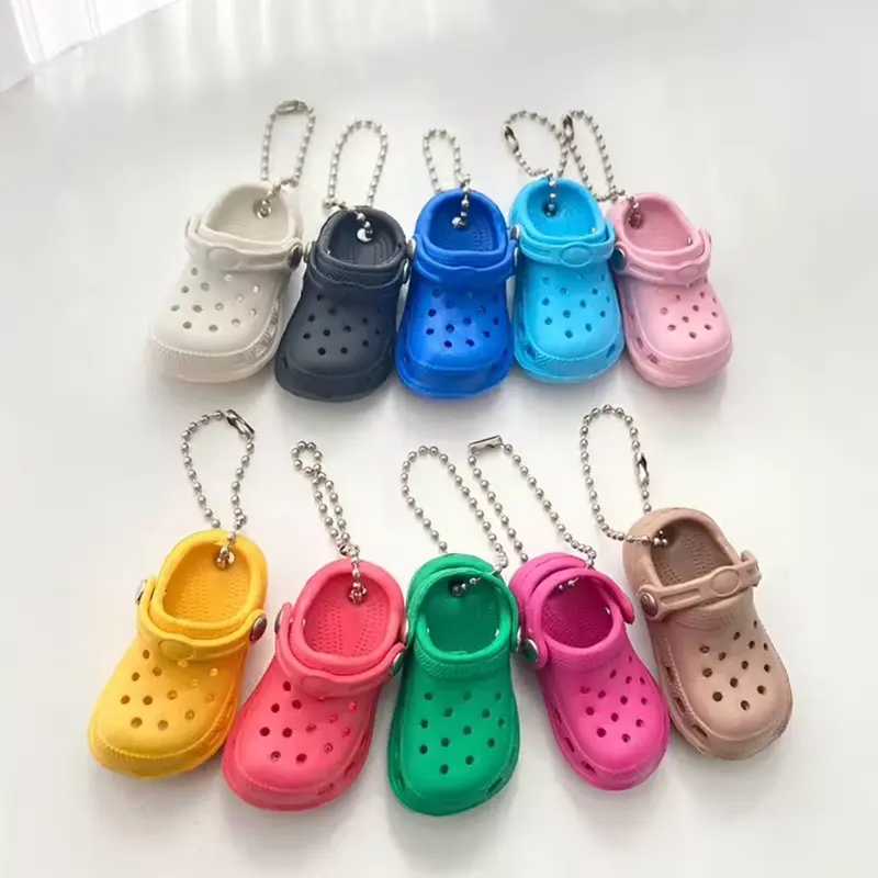 Mini clog shoe bag charm/keychain/backpack accessory Natural Crystals