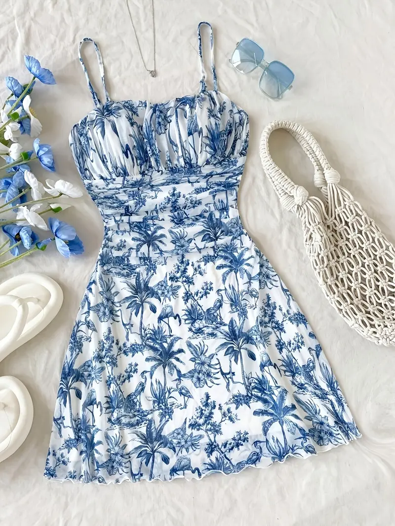 blue flowy dress for women short - TikTok Shop
