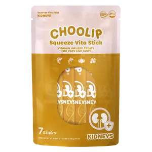 choolip Squeeze Vita Stick Kidneys – Hydration, Urinary & Kidney Support for Dogs & Cats (Sensitive & Senior Pets, 7 Sticks)