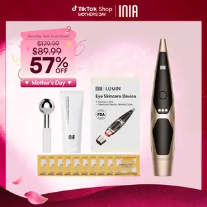 INIA LUMIN 4-in-1 Eye Skincare Wand – 3 Mins a Day for Fewer Lines in 14 Days & Less Puffiness in 21, FDA-Cleared, Spa-Level Results at a Fraction of the Price, Lift & Brighten Eyes in Just Weeks,Mother's Day Special Gift