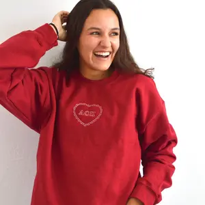 AOII heart crewneck sweatshirt