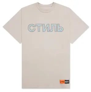 Heron Preston CTNMB Strass Short Sleeve Tee Shirt Grey