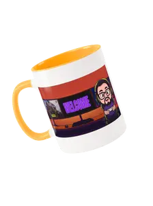 JBird The Ultimate Gamer's Delight Ceramic Mug with Color Inside 11 & 15 oz Vibrant Black Light Blue Dark Blue Green Gold Yellow Red Pink Durable Microwave & Dishwasher Safe Perfect for Coffee Tea Drinkware Colorful Reusable Cup
