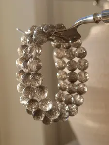 Natural Silver Super 7 Crystal Bracelet RARE 10mm Black Beaded Grade AAA Melody Stone Crystal Gift for Adults