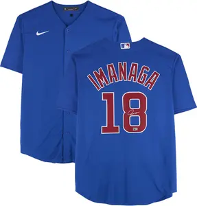 Shota Imanaga Chicago Cubs Autographed Blue Nike Replica Jersey - Fanatics Authentic Certified