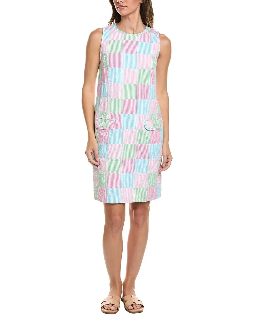 Brooks Brothers Seersucker Patchwork Shift Dress