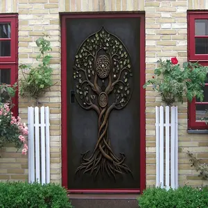 2pcs Nordic Style Relief Tree Wall Sticker Eco-friendly PVC Self-adhesive Waterproof Removable Creative Life Tree Art Mural Home Living Room Bedroom Study Corridor Wall Decoration Sticker