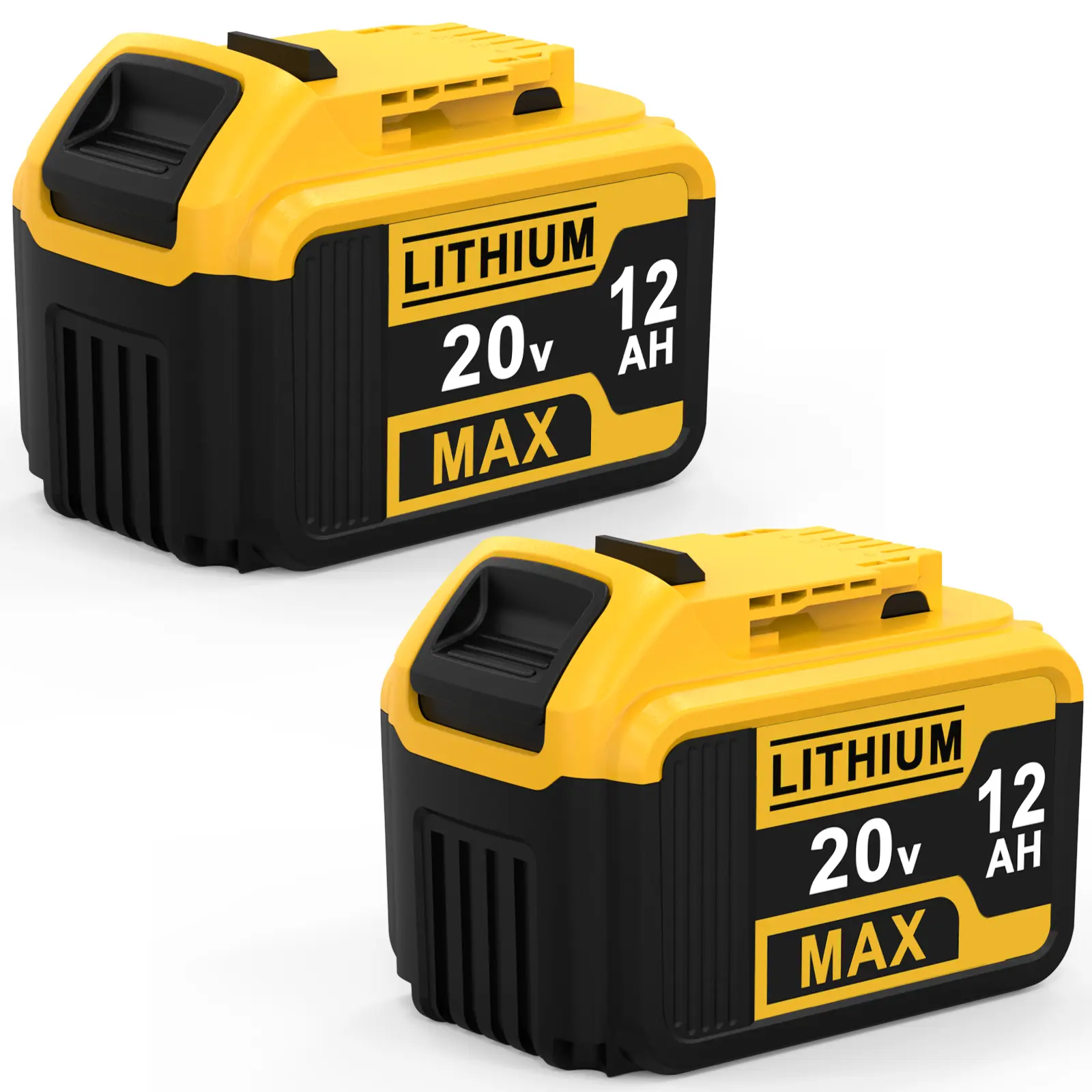 12.0Ah Battery Replacement for Dewalt (15 battery cells) 20V MaxBattery Lithium lon Compatible with 20 Volt BatteriesCordless Power Tools DCB200 DCB206 DCB204 DCB203Series
