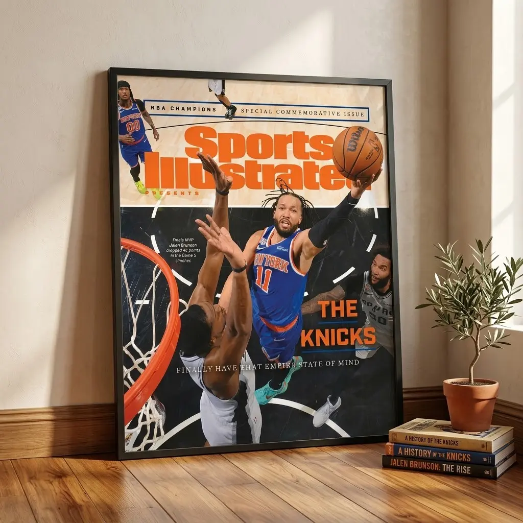 New York Knicks 2026 NBA Champions Sports Illustrated Special Poster, No Frame