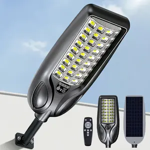 Solar Street Lights Outdoor Wall Lights Dusk to Dawn 3 Modes Adjustable Dimmable LED Motion Sensor Security Wall Pole Lamps IP65 Waterproof Remote Control Flood Lights Wall Mount 3 Lighting Colors Free Switching for Garden Yard Pathway Pond