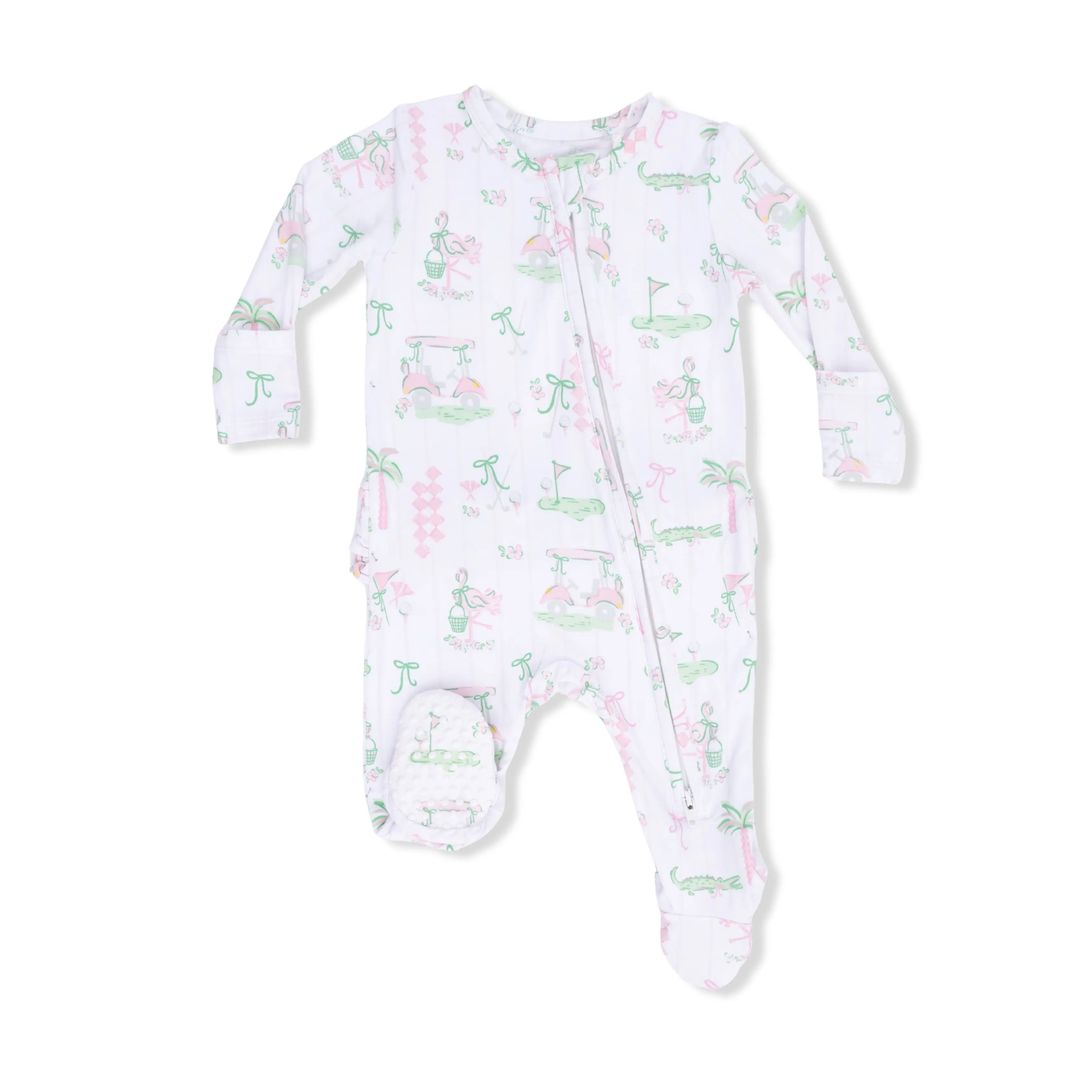 Angel Dear Pretty Golf 2 Way Ruffle Back Zip Footie