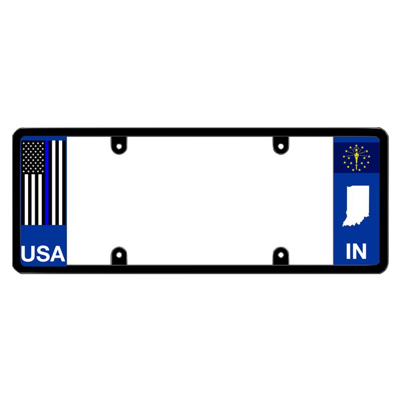DFS Indiana IN Patented License Plate Frame Holder