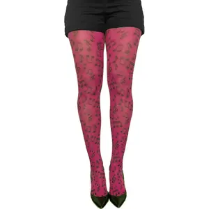 Pink Musical Notes Tights