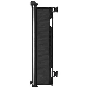 Retractable Baby Gate, Extends to 57 inch Wide, 38.5 inch Tall, with Lock, Easy to Use, Walk Through Without Tripping, Mesh Dog Gate for Stairs, Hallways, Indoor/Outdoor, Black