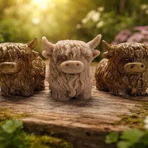 Highland Cow Mystery Jewelry Wax Melt - Handmade Unique Wax Melt for Home Decor with Hidden Jewelry Surprise Inside Perfect Gift for Cow Lovers