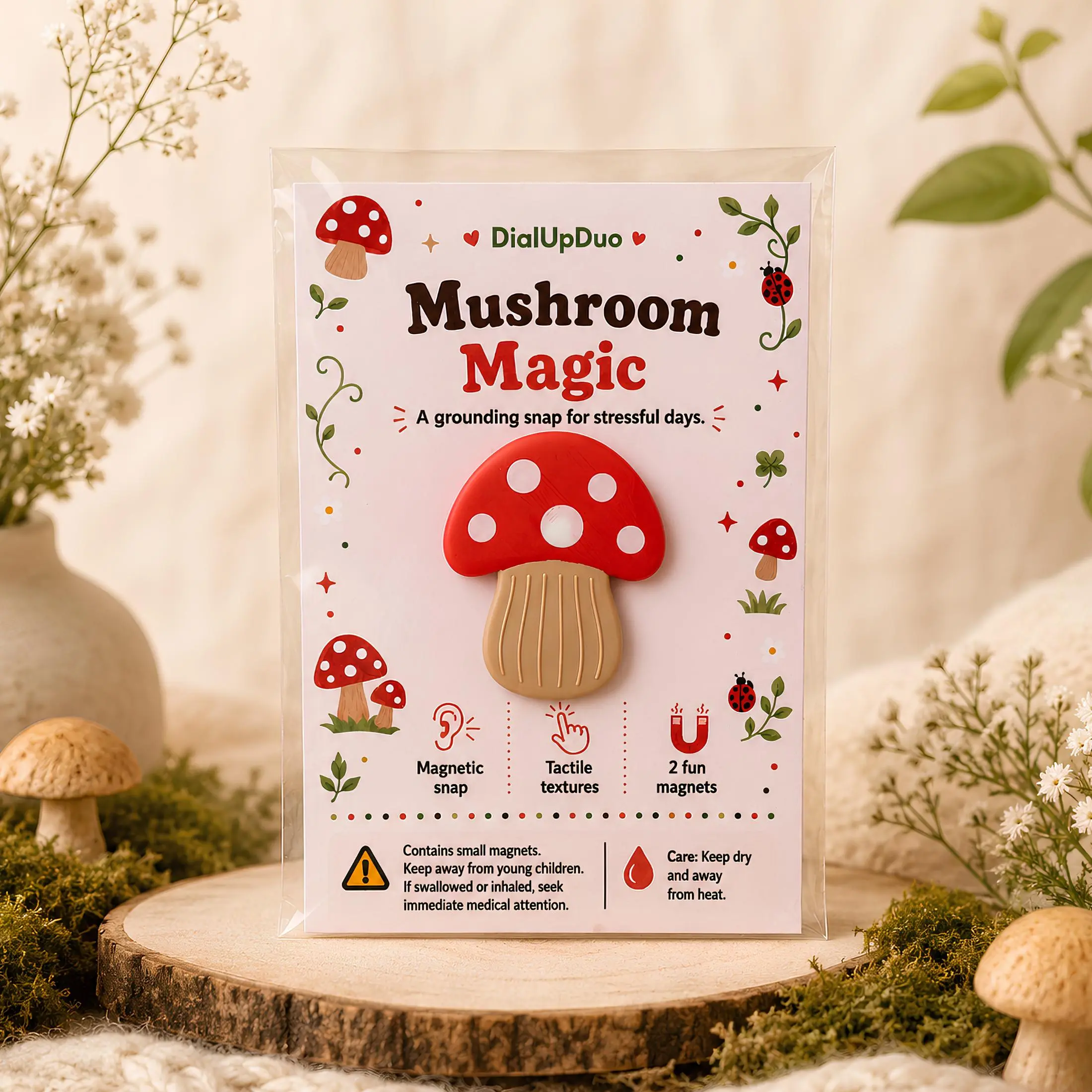 Mushroom Magic Magnetic Fidget | Cottagecore Desk Gift